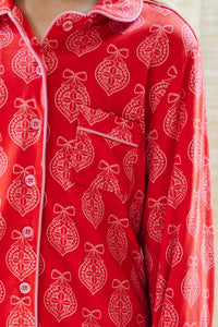 Girls: Dream Big Red Medallion L/S Bamboo Pajama Set