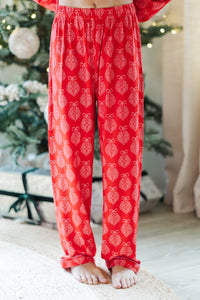 Girls: Dream Big Red Medallion L/S Bamboo Pajama Set