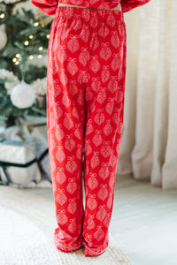 Girls: Dream Big Red Medallion L/S Bamboo Pajama Set