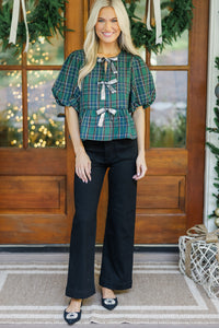 plaid blouses, boutique blouses, holiday blouses, shop the mint