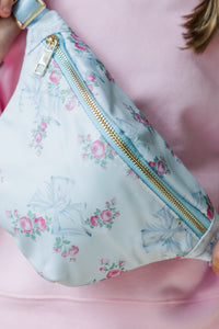 Girls: The Harper Blue Floral Fanny Pack