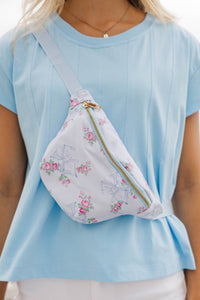 The Harper Blue Floral Fanny Pack