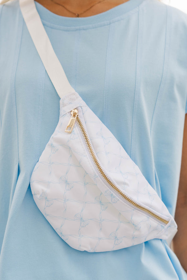 The Harper Blue Bow Fanny Pack