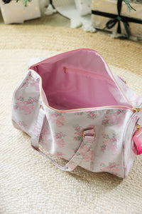 Girls: The Harper Pink Floral Duffle Bag