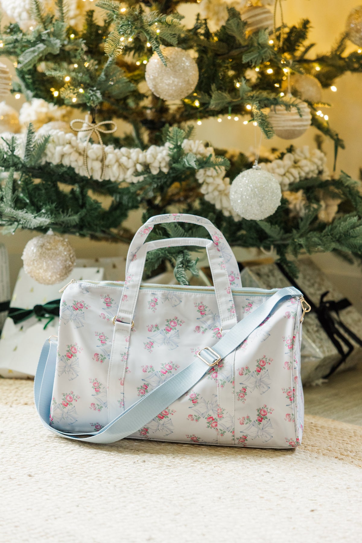 Girls The Harper Blue Floral Duffle Bag Shop the Mint