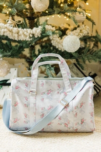 Girls: The Harper Blue Floral Duffle Bag