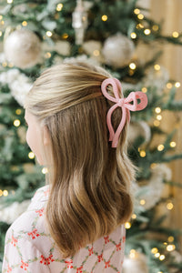 Girls: The Allie Blush Pink Bow Claw Clip