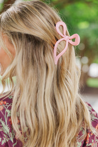 The Allie Blush Pink Bow Claw Clip