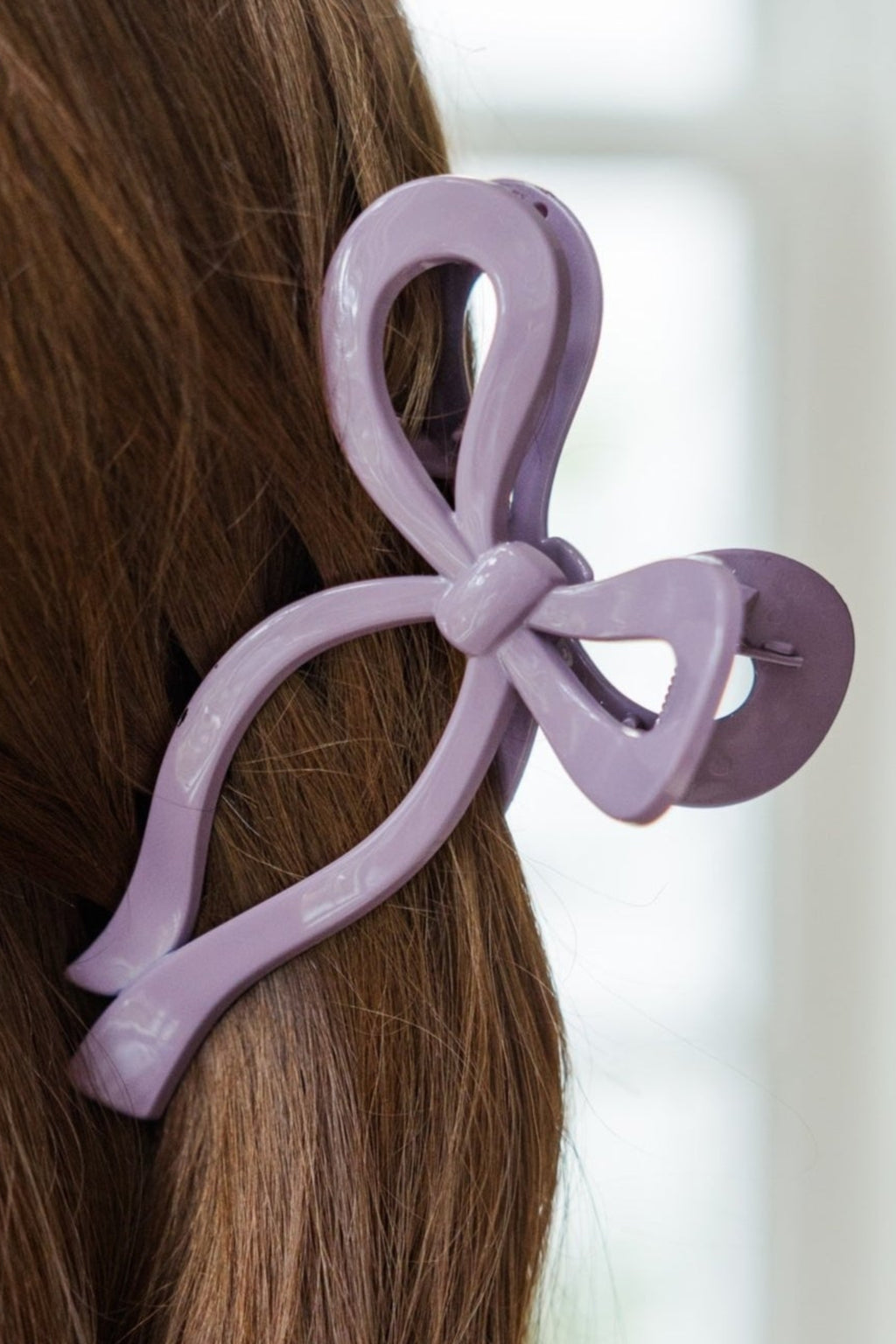 The Allie Lavender Purple Bow Claw Clip – Shop the Mint