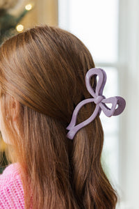 Girls: The Allie Lavender Purple Bow Claw Clip