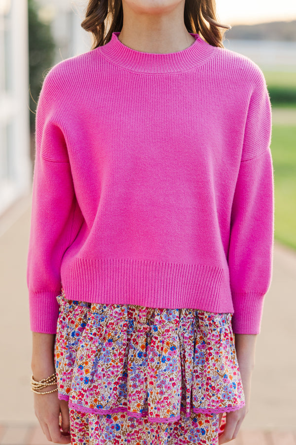 Girls: Perfectly You Pink Sweater