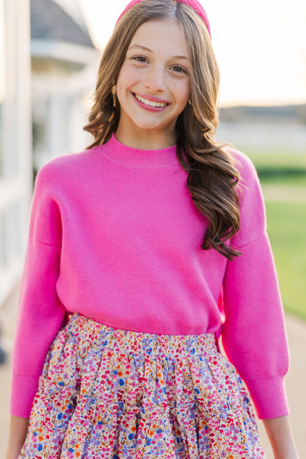 Girls: Perfectly You Pink Sweater