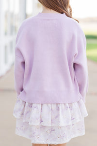 Girls: Perfectly You Lavender Sweater