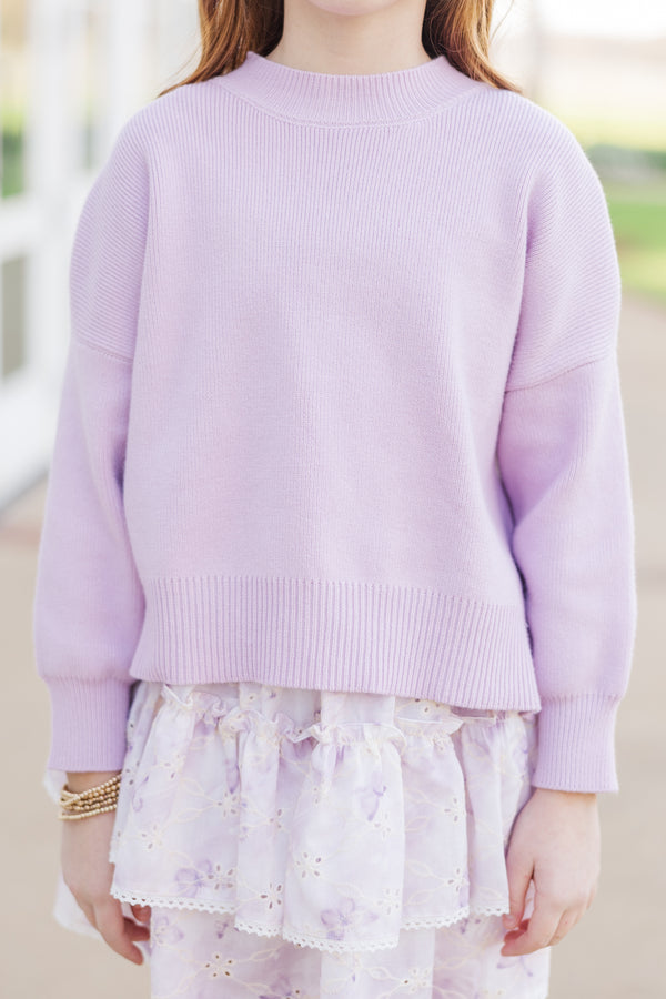 She's Lovely Lavender Tweed Sparkle Skirt Sweater set