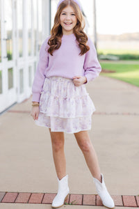 Girls: Perfectly You Lavender Sweater