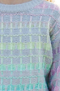 Girls: Look At You Gray Multicolor Sweater