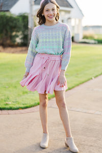 Girls: Look At You Gray Multicolor Sweater