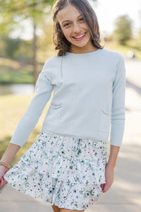 Girls: The Daphne Light Blue Sweater