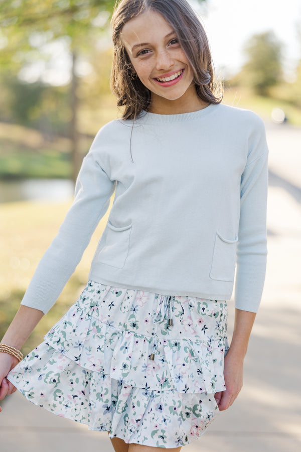 Girls: The Daphne Light Blue Sweater