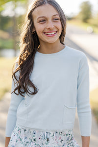 Girls: The Daphne Light Blue Sweater