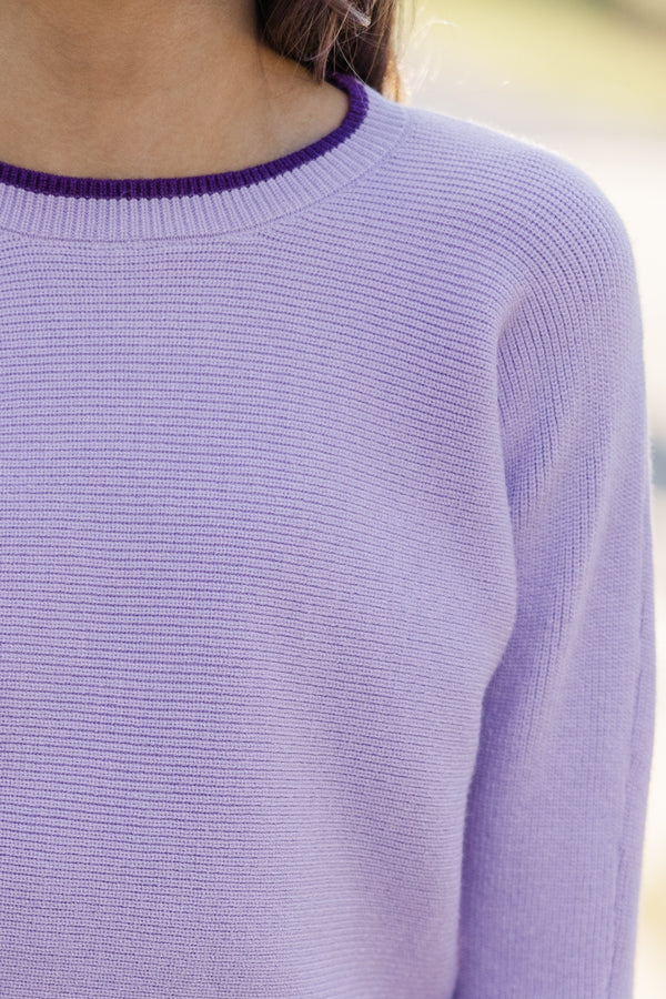 Girls: The Isla Lavender Purple Sweater