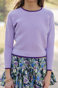 Girls: The Isla Lavender Purple Sweater