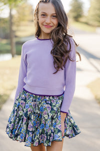 Girls: The Isla Lavender Purple Sweater