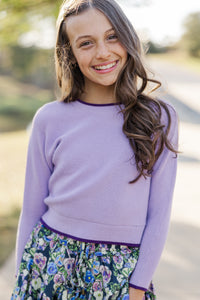 Girls: The Isla Lavender Purple Sweater