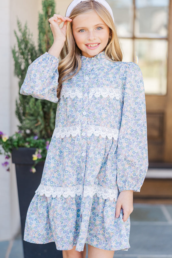 Girls: The Daphne Light Blue Floral Dress, (7/8) - The Mint Julep Boutique | Women's Boutique Clothing Girls: The Daphne Light Blue Floral Dress, (7/8) - The Mint Julep Boutique | Women's Boutique Clothing