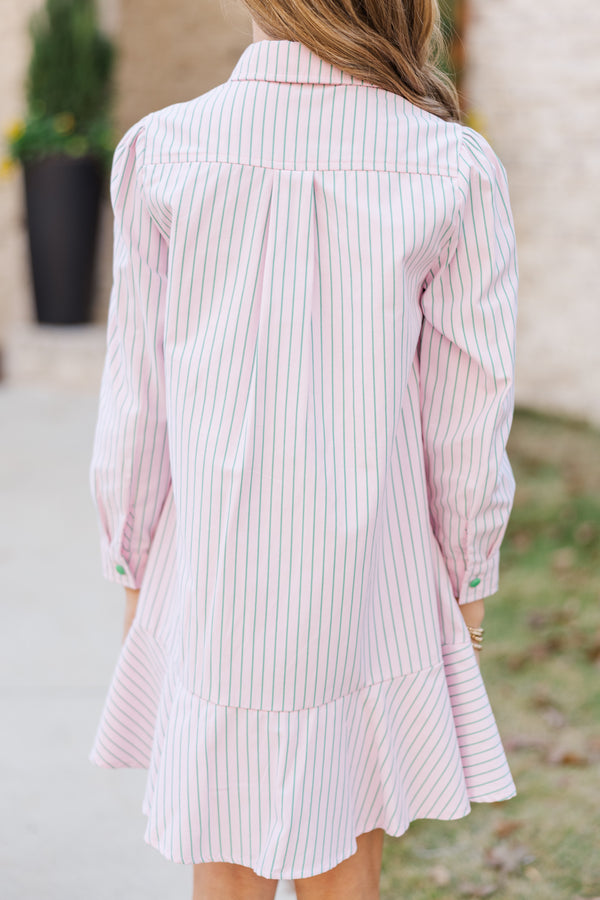 pink and white shirt dress Sarah Shirtdress | Pale Pink Gingham