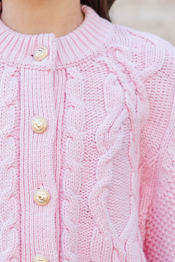 Girls: The Alex Blush Pink Cardigan