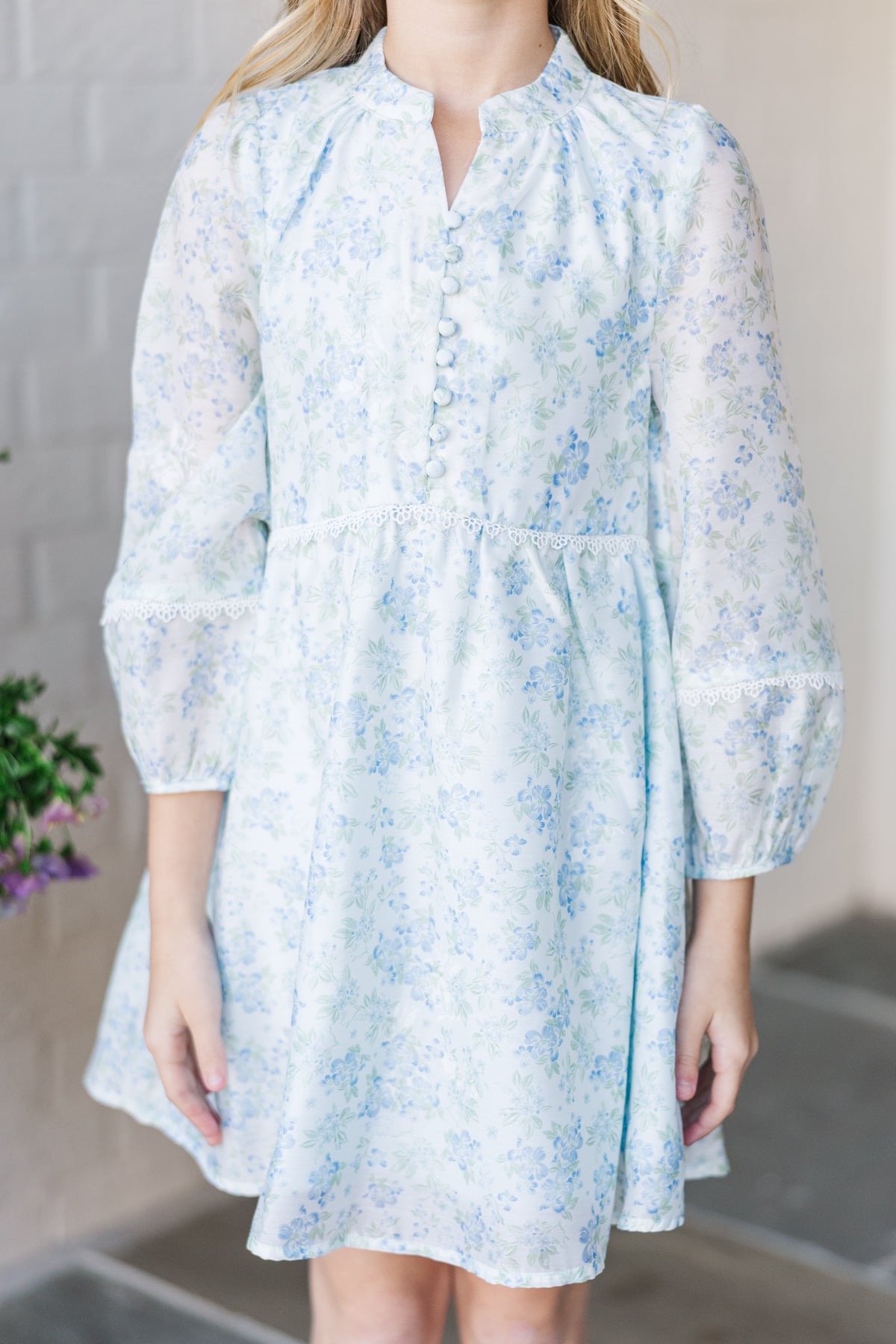 Girls: The Blakely Light Blue Ditsy Floral Dress – Shop the Mint