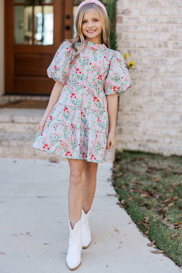 iris pink dress Iris Floral Print Strapless Dress - Pink 8