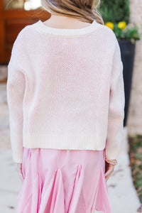 Girls: The Hailey Cream Dog Sweater