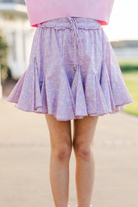 Girls: Look Your Way Lavender Bow Ruffled Skort