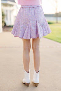 Girls: Look Your Way Lavender Bow Ruffled Skort