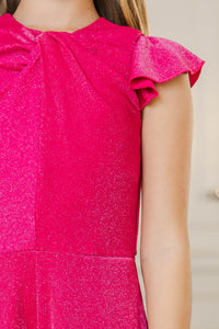 Girls: The Ivey Fuchsia Pink Jumpsuit