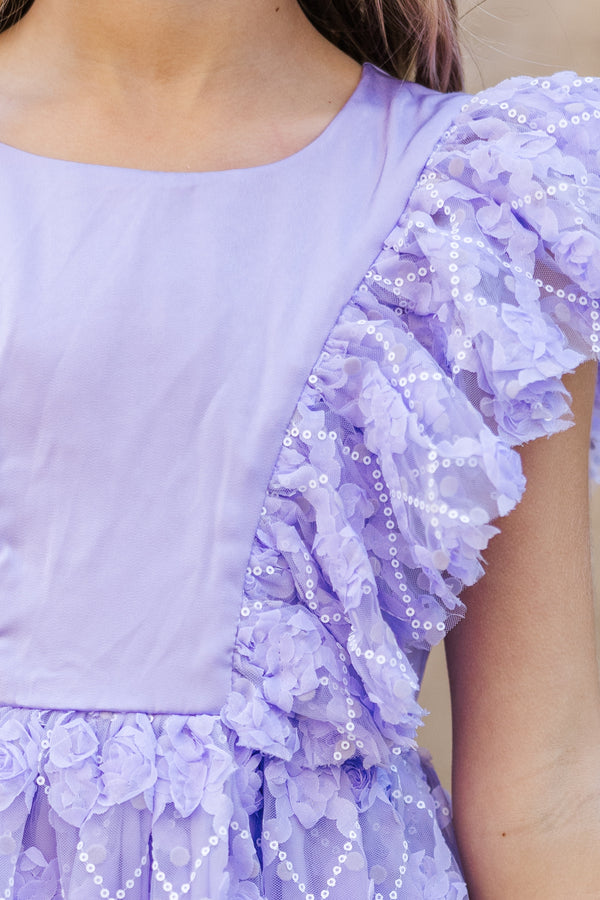 Girls: The Lauren Lavender Purple Tulle Dress