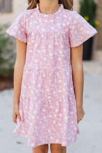 Girls: The Skylar Pink Floral Dress