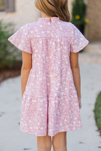 Girls: The Skylar Pink Floral Dress