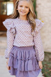 Girls: The Josie Lavender Medallion Blouse