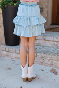 Girls: Take The Leap Light Blue Skort