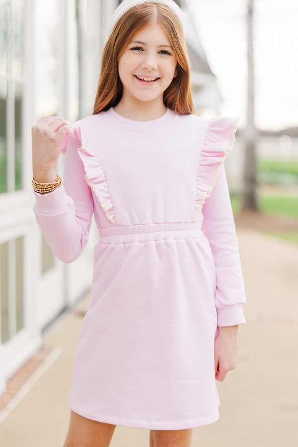 light pink sweatshirt dress Sweatshirt Dress