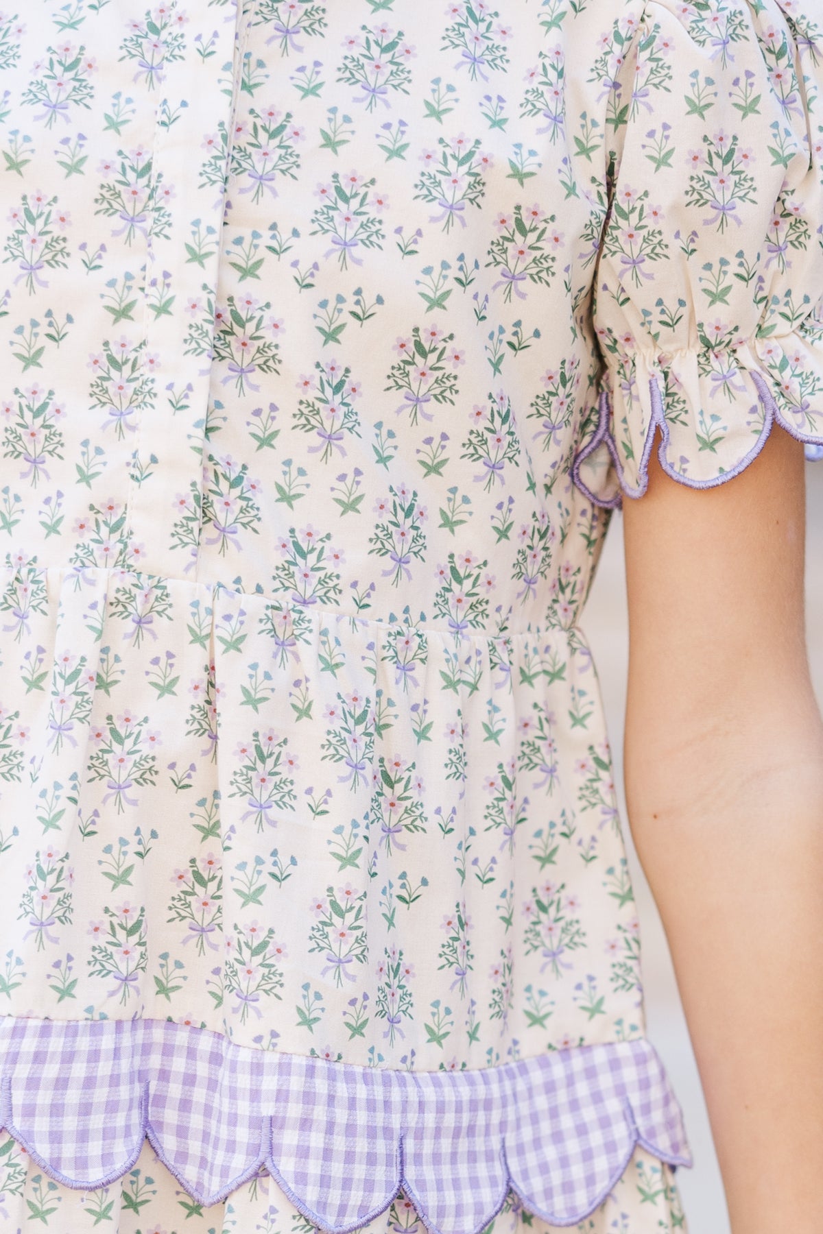 April Dress Mint & Cream Floral main image 1