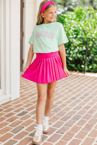 Girls: The Mila Fuchsia Pink Skort