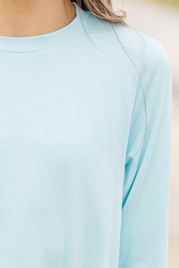 Girls: The Allysa Light Blue L/S Tee