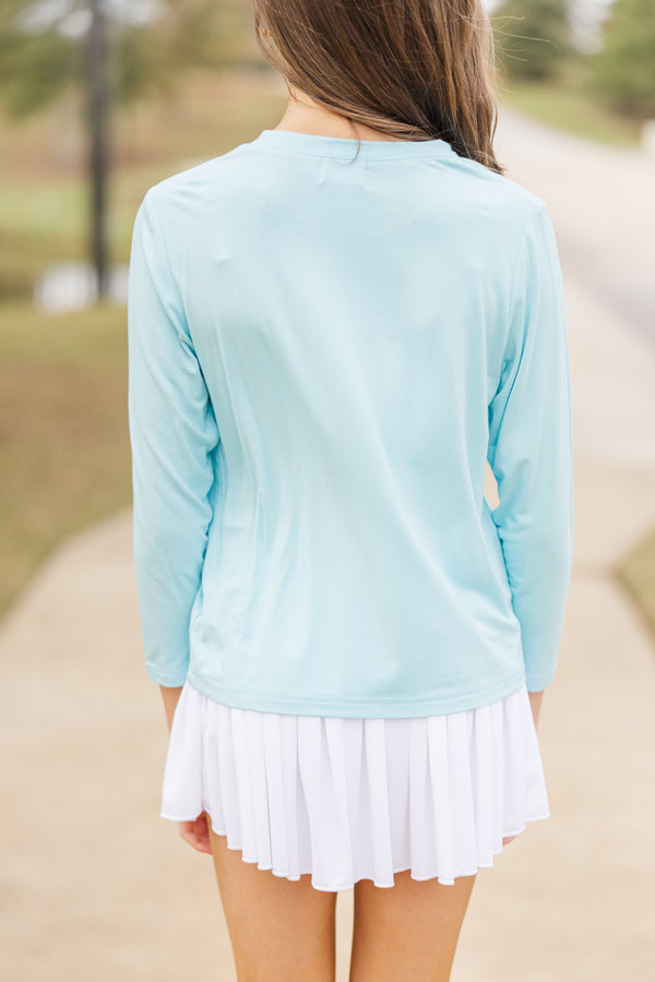 Girls: The Allysa Light Blue L/S Tee