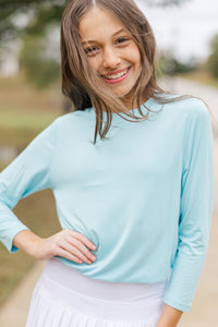 Girls: The Allysa Light Blue L/S Tee