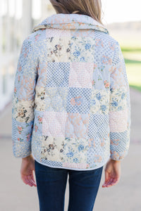 Girls: The Olivia Blue Quilted Jacket