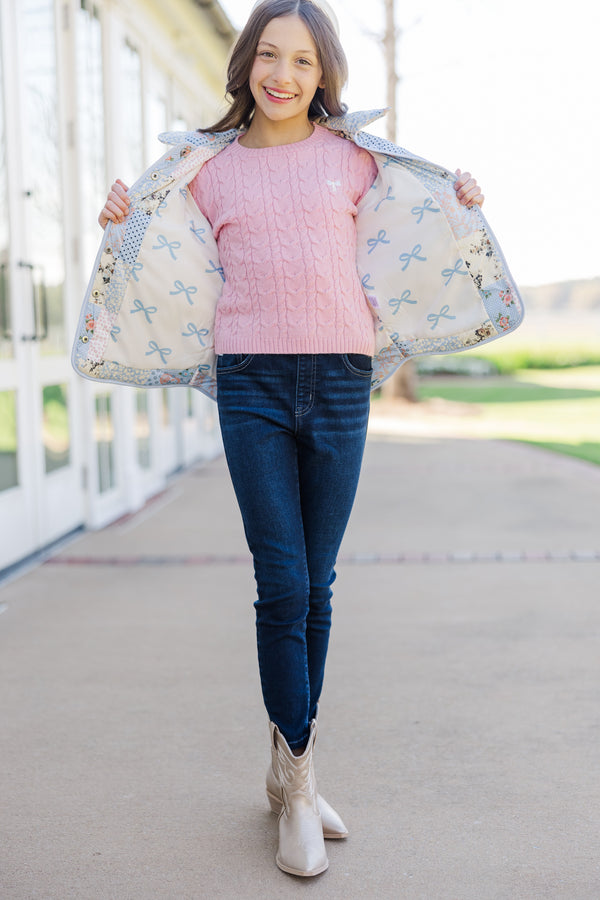 Girls: The Olivia Blue Quilted Jacket